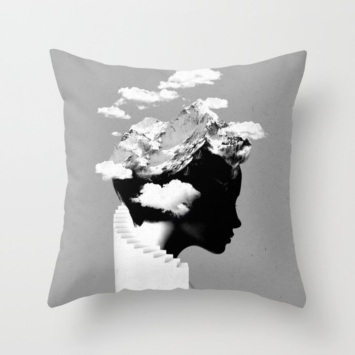 It's a cloudy day Throw Pillow