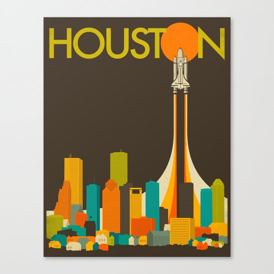 HOUSTON SKYLINE Canvas Print by Jazzberry Blue Society6