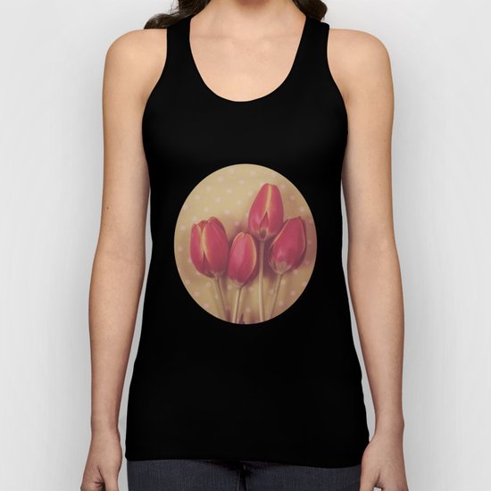 Antique Tulips Unisex Tank Top