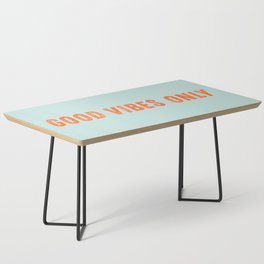 Good Vibes | Aqua and Orange Coffee Table