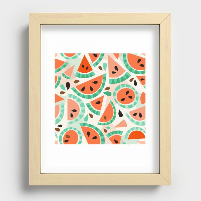 Watermelon festival Recessed Framed Print