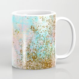 Pink and Gold Mermaid Sea Foam Glitter Coffee Mug