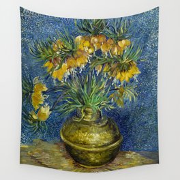 Vincent van Gogh Imperial Fritillaries in a Copper Vase 1887 (High Res & Restored Color Edit) Wall Tapestry