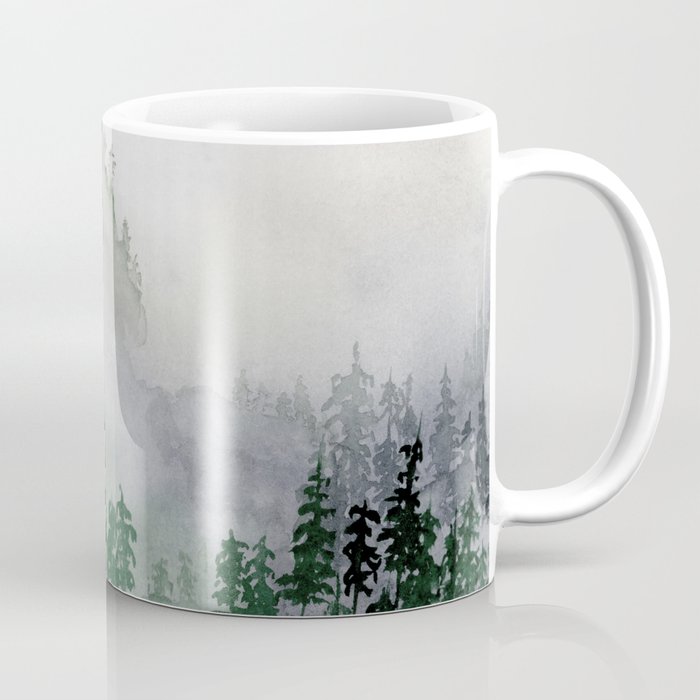 Misty, foggy, morning trees Coffee Mug