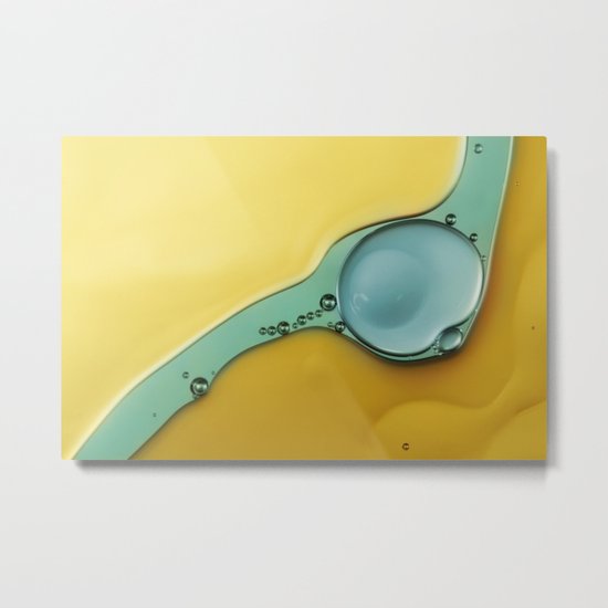 Pebble Blue Metal Print