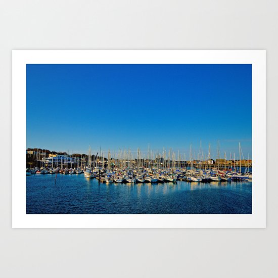 The Boats of Howth Harbor Art Print