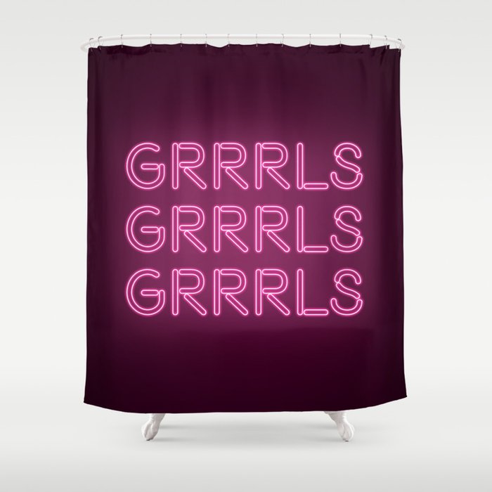 Riot Grrrls Shower Curtain