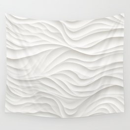 White Texture Japandi Vibe Wall Tapestry