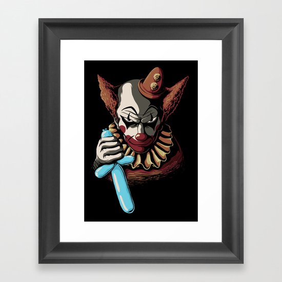 Clowns are Evil Framed Art Print