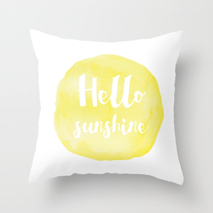 Hello sunshine Throw Pillow