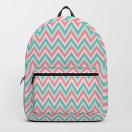 Pink & Blue Chevrons Backpack
