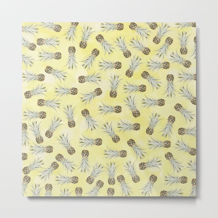 Pineapple Jam Minis Yellow Metal Print