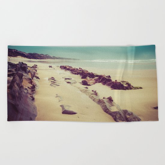 Blue Ocean Path Beach Towel