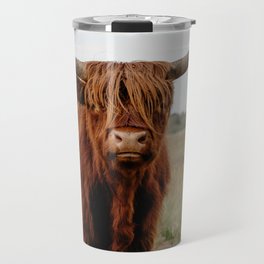 Highland Cow in nature | Scottish Highlanders, cattle in the Netherlands | Wild animals | Fine art travel and nature photography art print Travel Mug