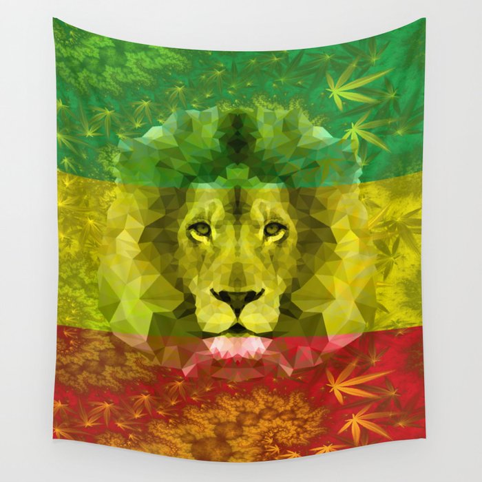 rasta lion tapestry
