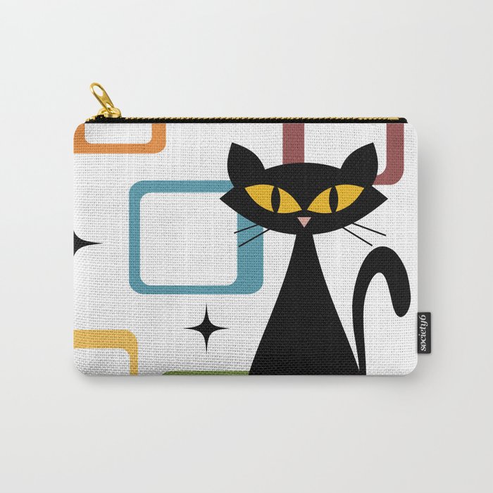 Mid Century black cat Carry-All Pouch
