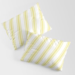 [ Thumbnail: White & Tan Colored Lines/Stripes Pattern Pillow Sham ]
