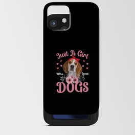 Just A Girl Who Loves Dogs Cute Dog for Girls iPhone Card Case