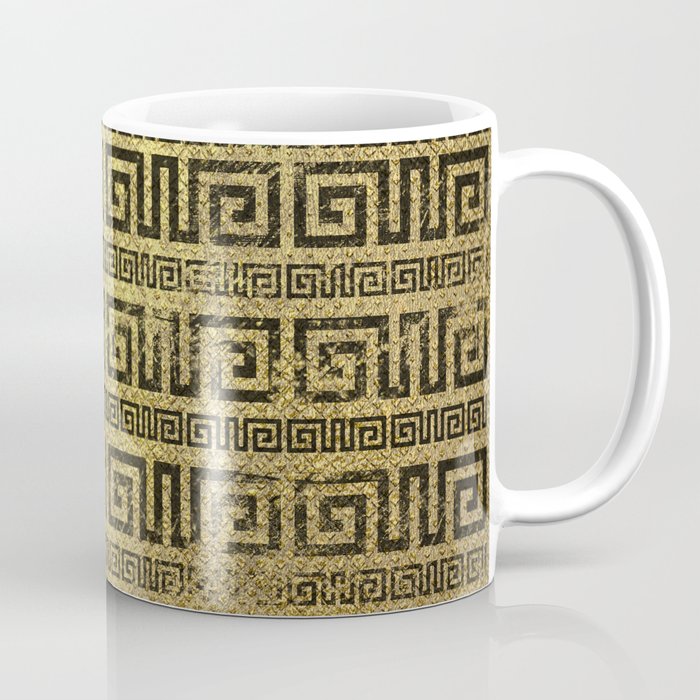 Vintage Gold  Greek Meander Pattern Coffee Mug