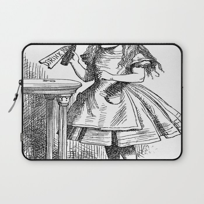 Alice in Wonderland Drink Me Bottle Transparent Background Laptop Sleeve