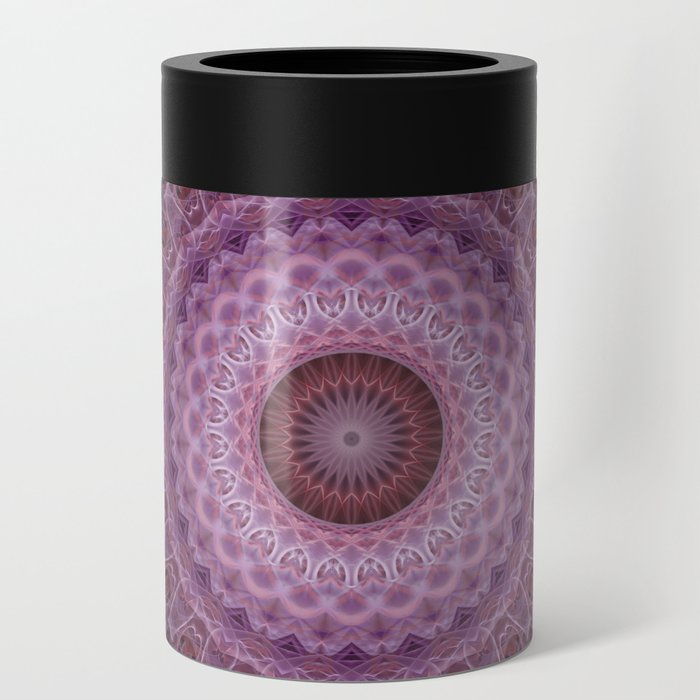 Pink and cherry mandala Can Cooler