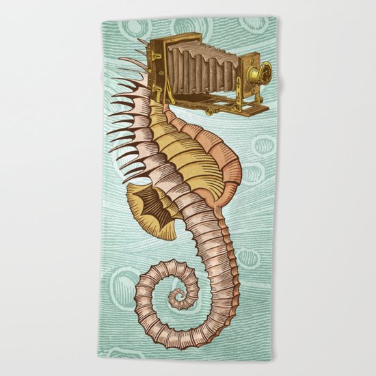 Hippocampus camerarum Beach Towel
