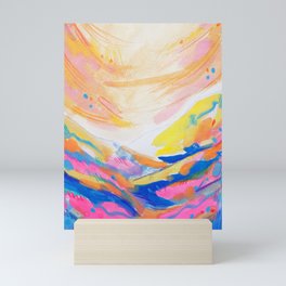 Colourful Abstract Landscape Painting Mini Art Print
