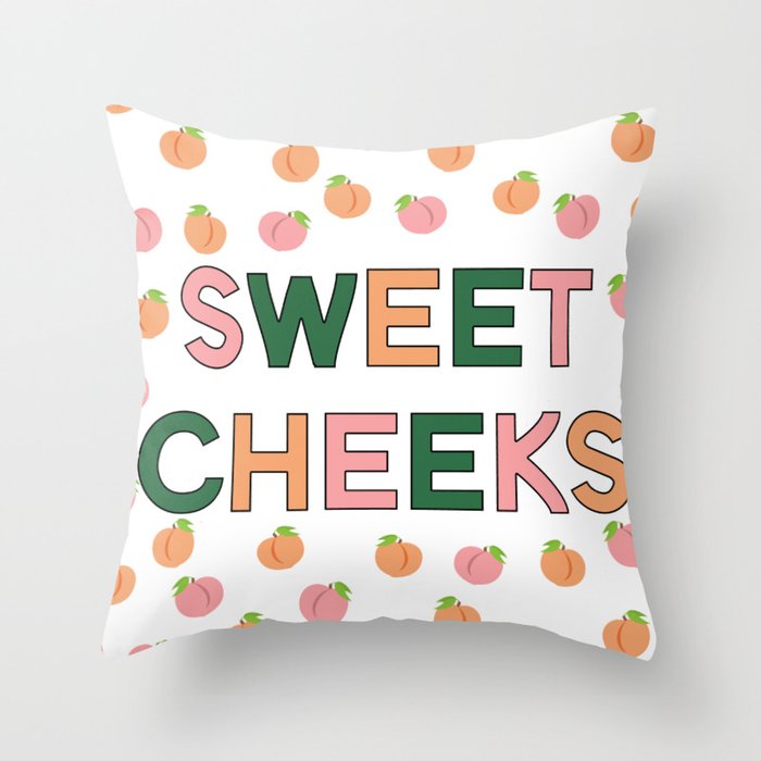 Sweet Cheeks Throw Pillow
