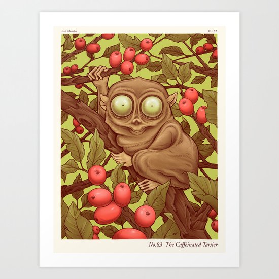 The Caffeinated Tarsier Art Print