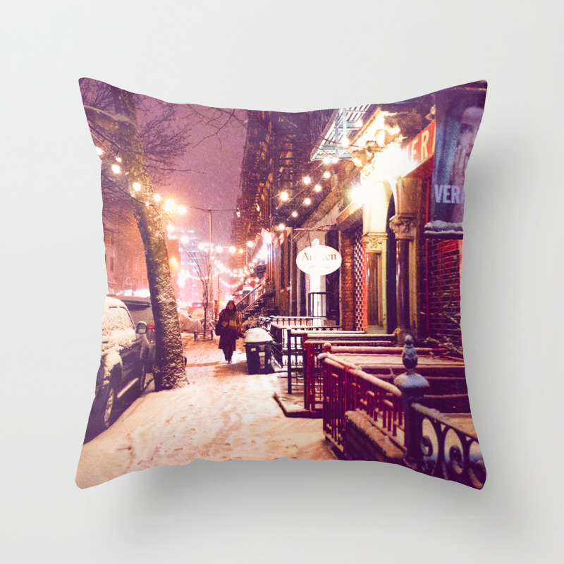 Winter Night With Snow In The East Village New York City Throw