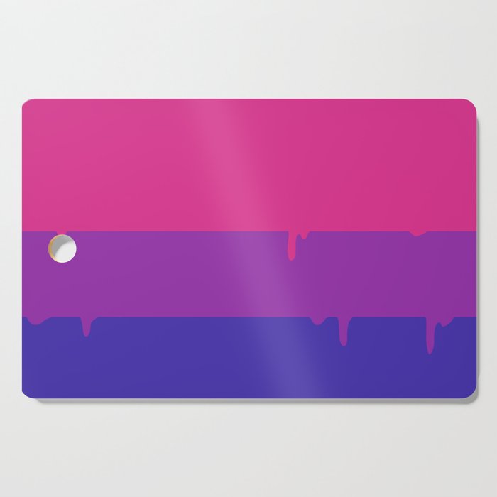 Bisexual Pride LGBTQ Flag Melting Cutting Board