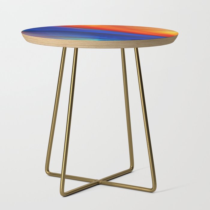 Bright orange and blue Side Table
