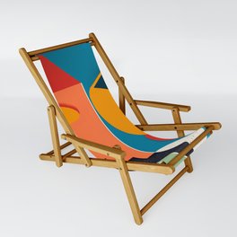 1st Dimension Colorful Abstract Design Sling Chair