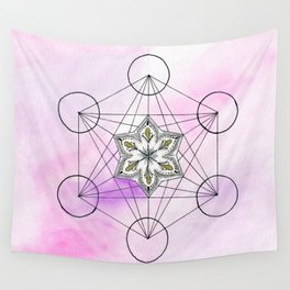 Metatron's Flower, Crystal Grid Wall Tapestry