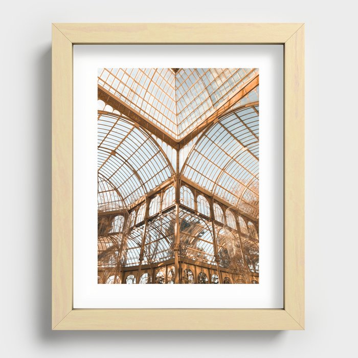Symmetric glass building Recessed Framed Print