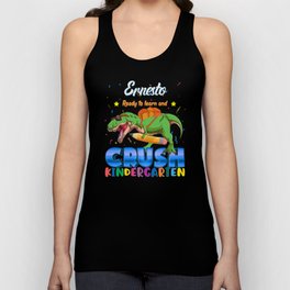 Ernesto Name, I'm Ready To Crush Kindergarten Dinosaur Back To School Unisex Tank Top