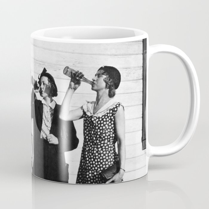 Drinking Woman, Vintage Photography Coffee Mug