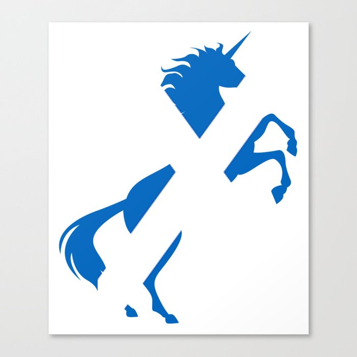 Unicorn Scotland Flag Magical Unicorn Scottish Canvas Print By