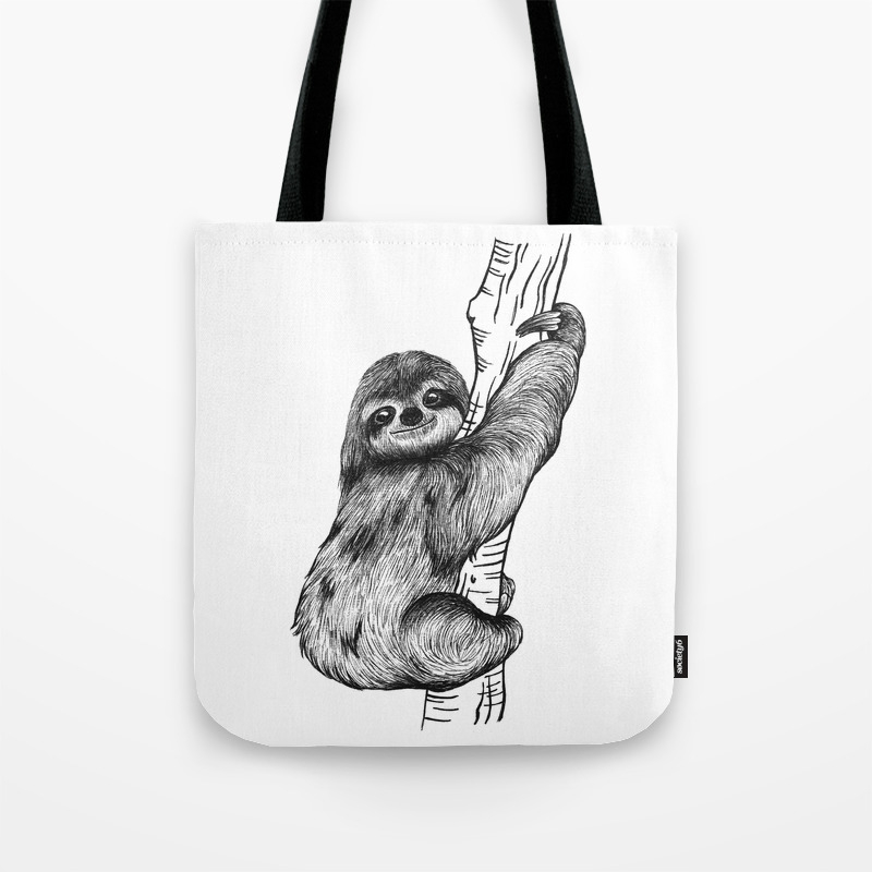 sloth tote bag