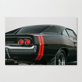 Vintage American Muscle Charger RT rear shot automobile transporation color photograph / photography poster posters Canvas Print