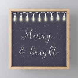 Midnight Lights// Christmas Lights// Seasonal Lights// Holiday Spirit Framed Mini Art Print