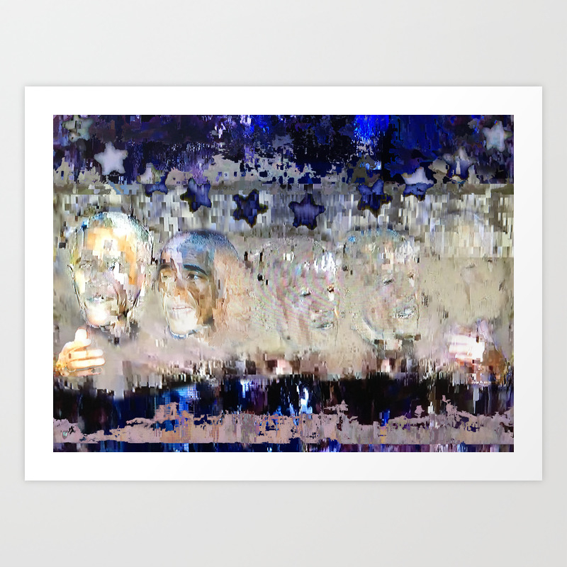 Glitch Obama Art Print By Steviewhite Society6