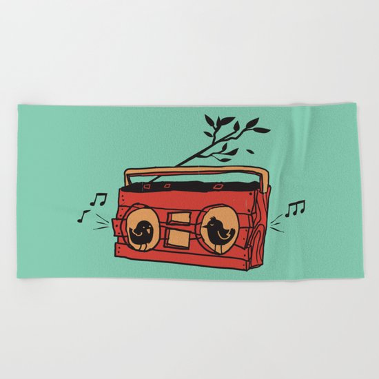 Nature's boombox Beach Towel