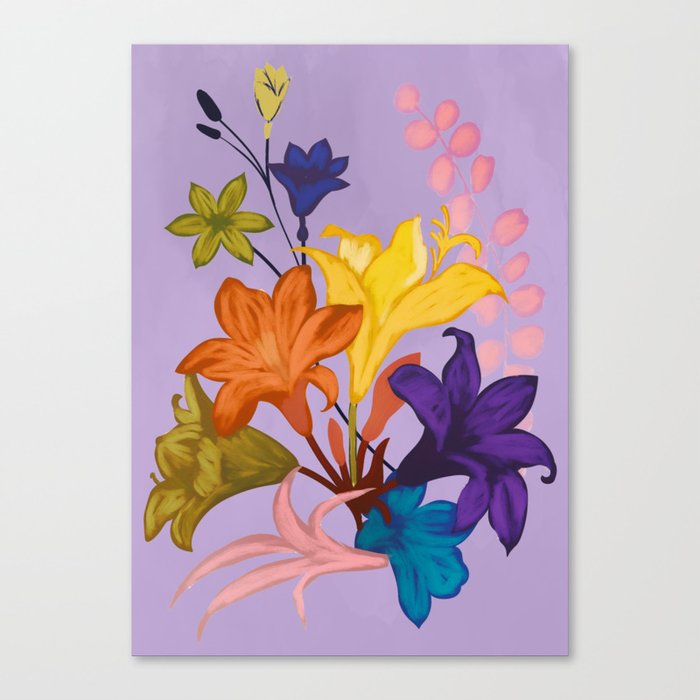 Colorful flowers 3 Canvas Print