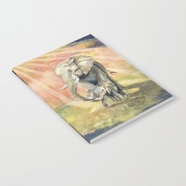 Mom and Baby Elephant Notebook