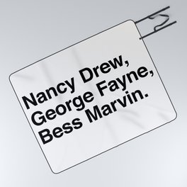 Nancy Drew, George Fayne, Bess Marvin. Picnic Blanket