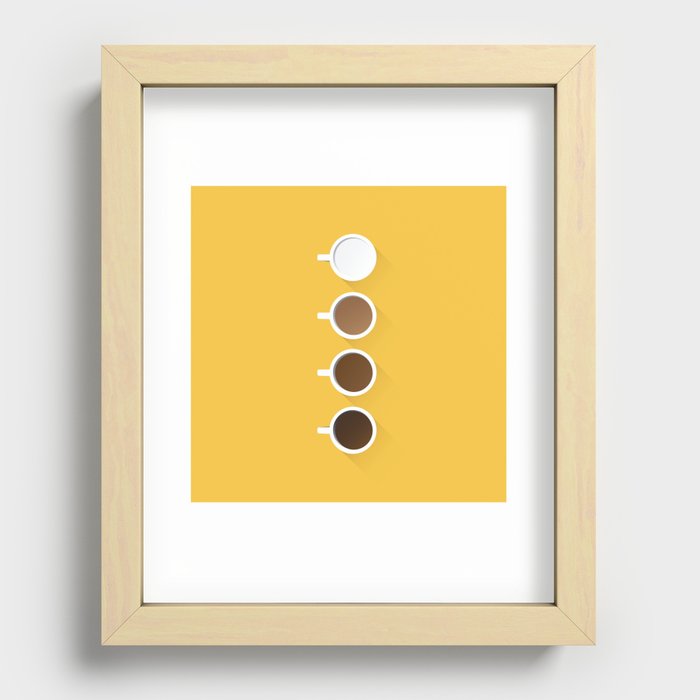 Coffee + Simplicity Recessed Framed Print