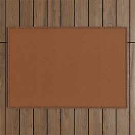Ginger Bread brown solid color modern abstract pattern Outdoor Rug