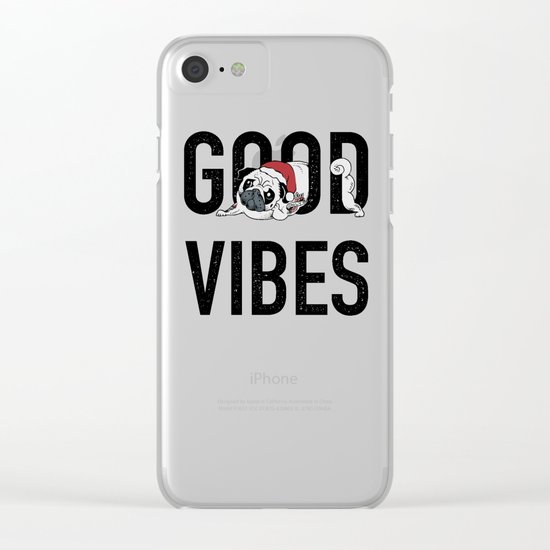 GOOD VIBES Clear iPhone Case