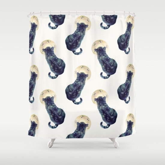 Kitten and Saucer (Pattern) Shower Curtain